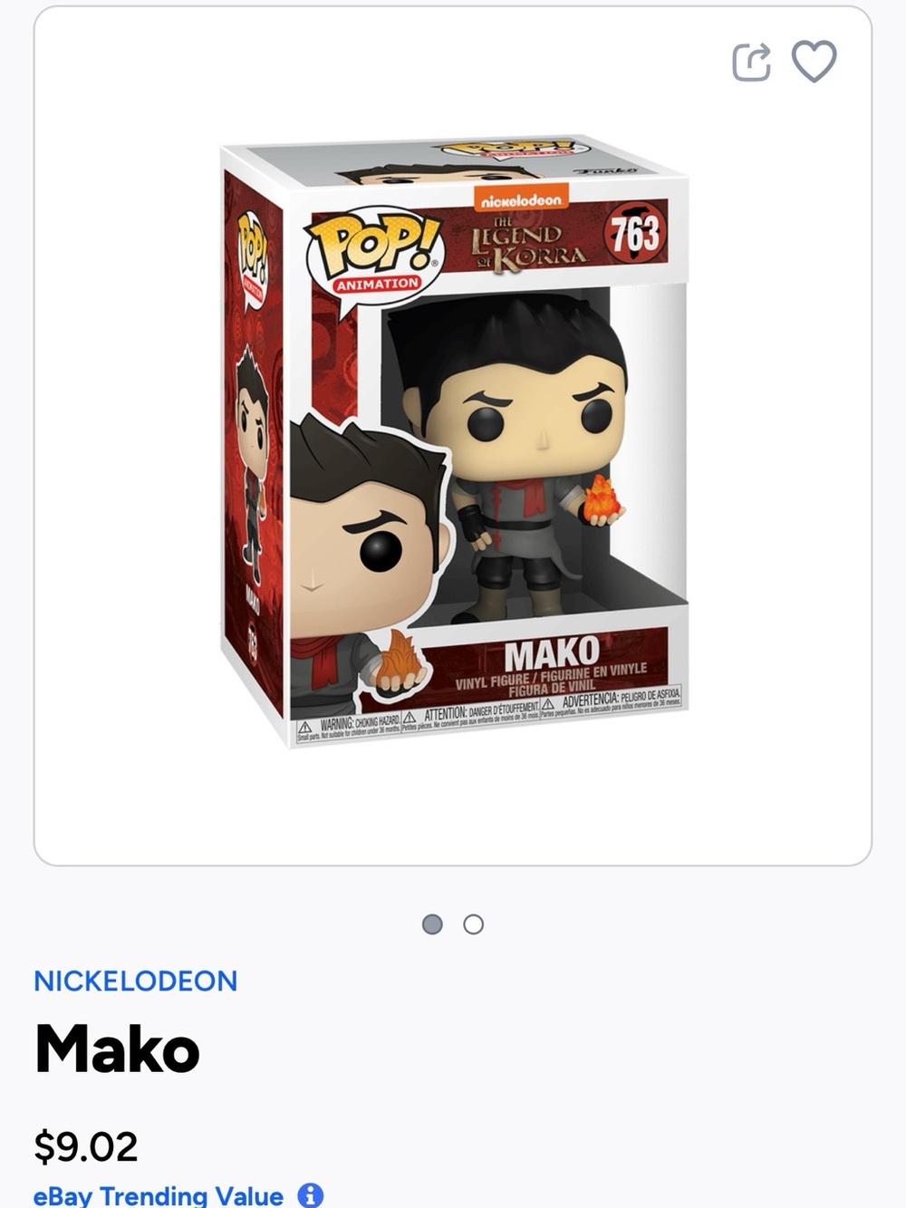 Mako- legend of kora- Funko Pop - 763